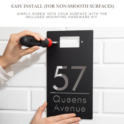 Personalized solar-powered house number sign