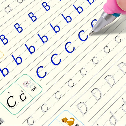 Children Magic Copybook Reusable Groove Drawing Writing Books Pen Control Training Learning Educational Montessori Toys for Kids