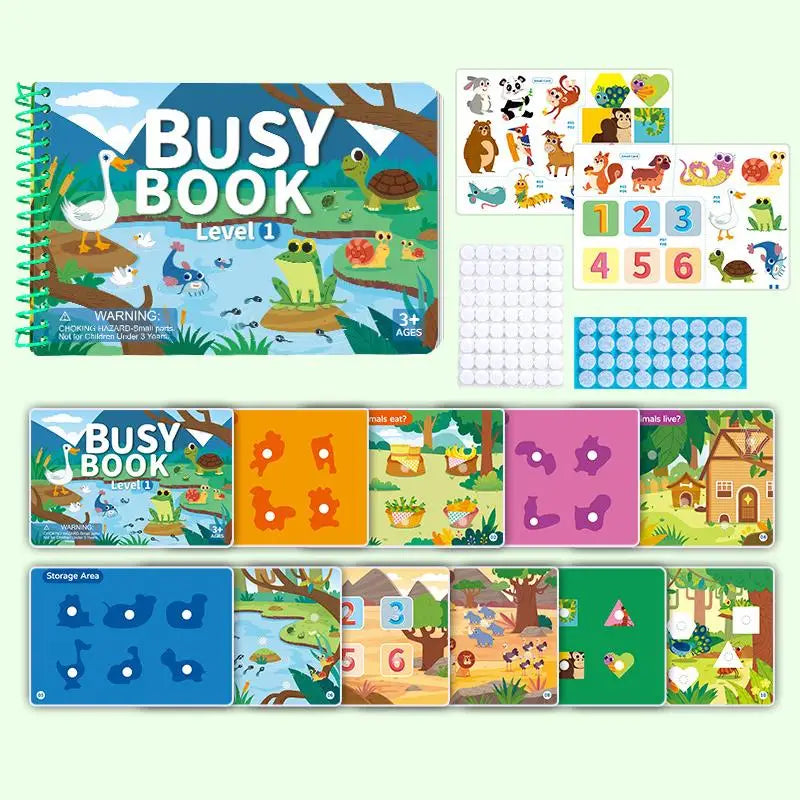 Children Quiet Busy Book 4 Themes Cartoon Travel Sticker Books Kids DIY Sticker Educational Game Montessori Paste Book Toy Gifts